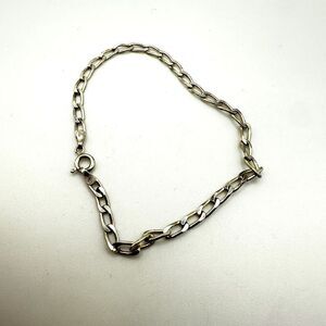 8” Sterling silver figaro chain bracelet!